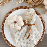 Floral Block Napkins (Set of 4)