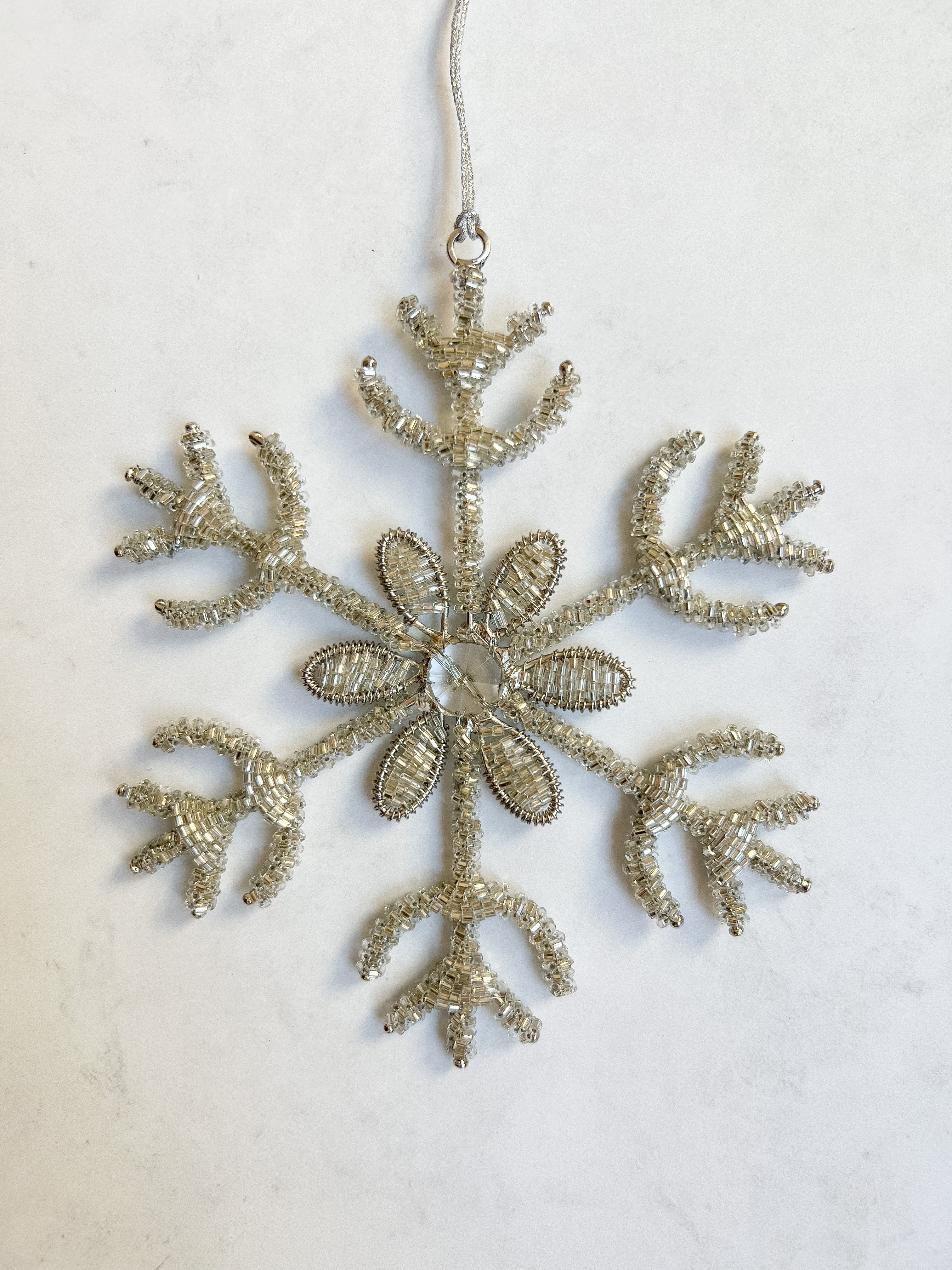 Snowflake Ornament Blank- Beaded Garland Tag - Winter - Multiple Sizes –  Handcraftedbymegan