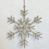 Beaded Snowflake Ornaments (Set of 3)
