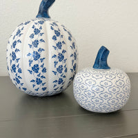 Blue & White Porcelain Pumpkins
