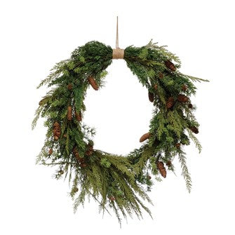 Cedar & Pinecone Wreath