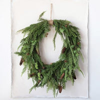 Cedar & Pinecone Wreath