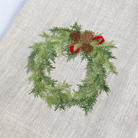 Juniper Wreath Tea Towel