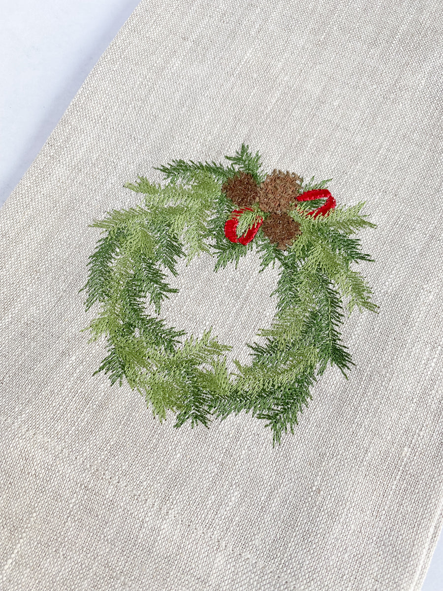 Juniper Wreath Tea Towel