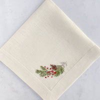 Holiday Sprig Linen Napkin (Set of 4)