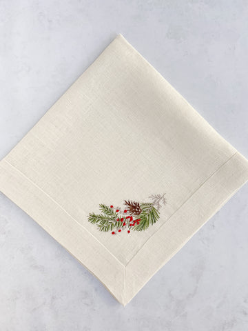 Holiday Sprig Linen Napkin (Set of 4)