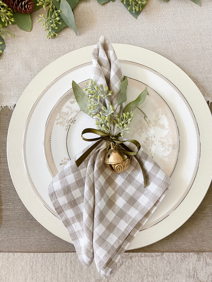 Signature Checkered Linen Napkins (Set of 4)