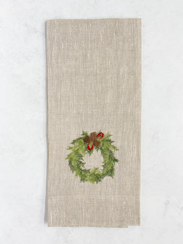 Juniper Wreath Tea Towel