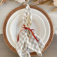 Signature Checkered Linen Napkins (Set of 4)