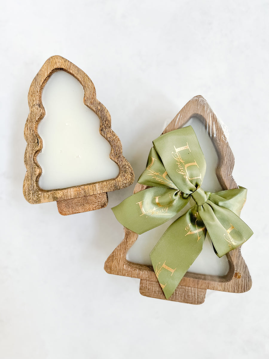 Noble Fir Tree Dough Bowl Candle