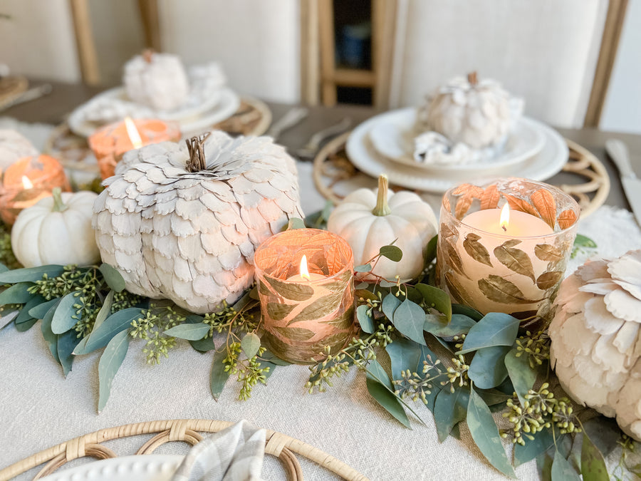 White Scalloped Pumpkins