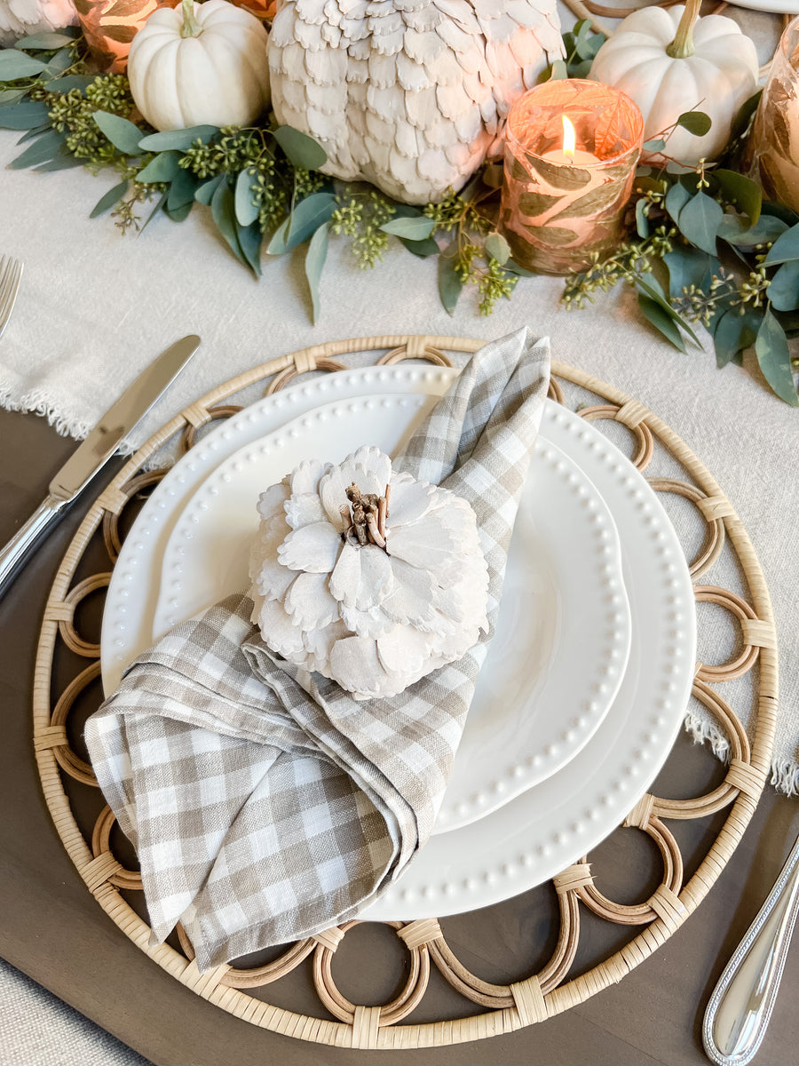 White Scalloped Pumpkins