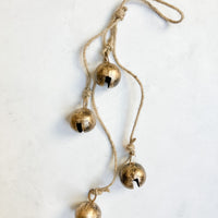 Hanging Antique Brass Jingle Bells