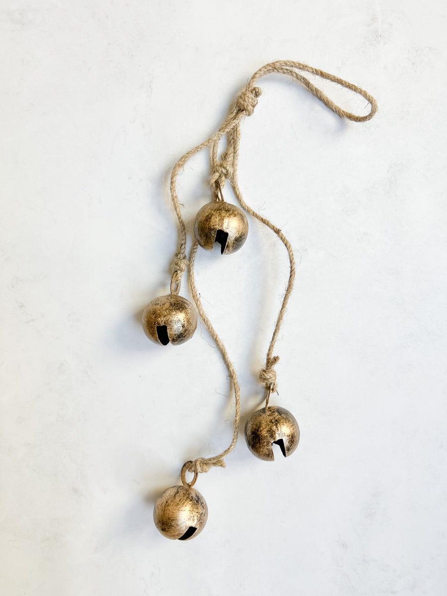 Hanging Antique Brass Jingle Bells