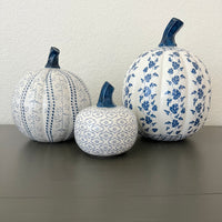 Blue & White Porcelain Pumpkins