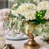 Brass Reindeer Pedestal Bowl